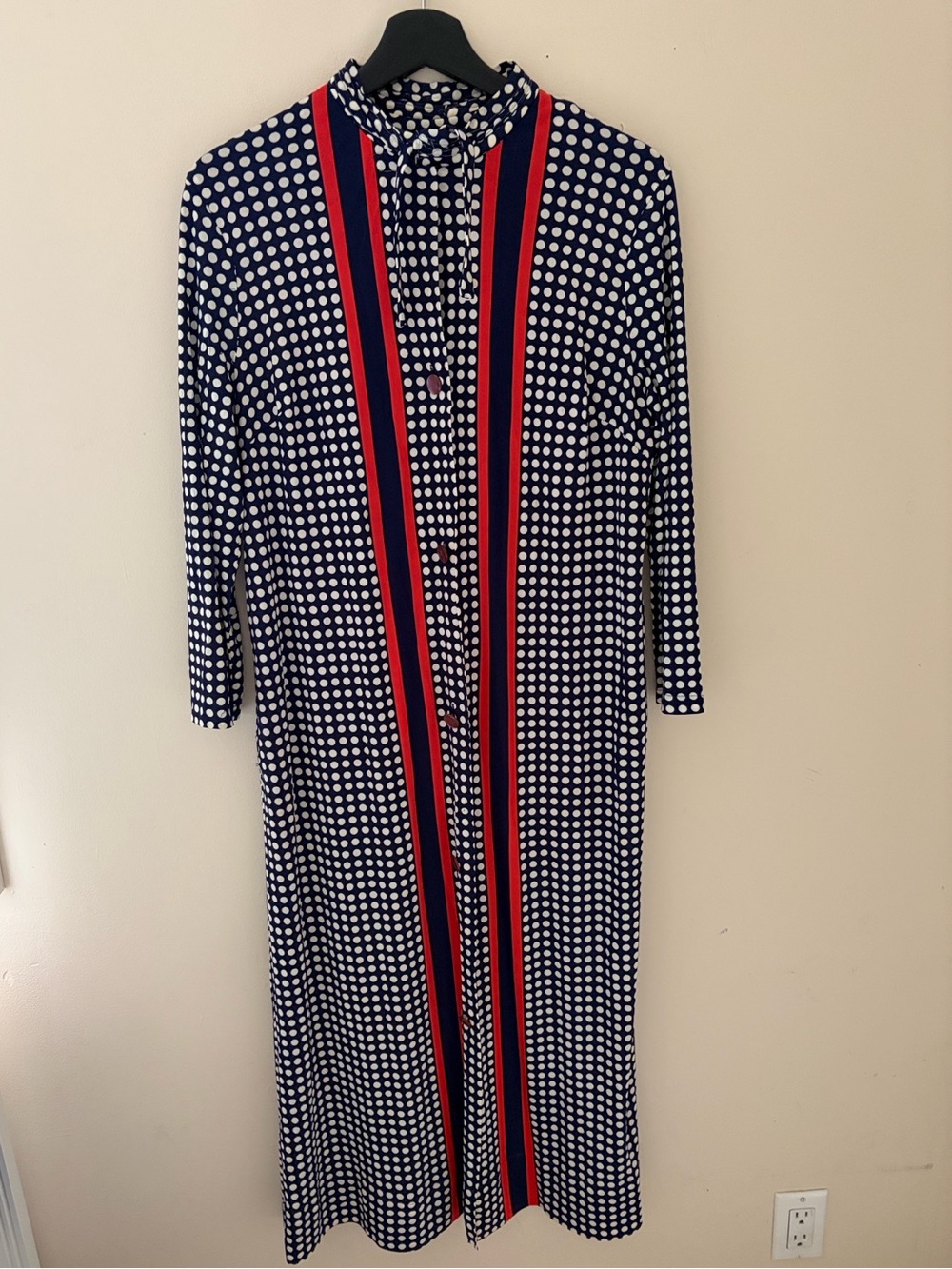 Vintage 60s Polka Dot Groovy Midi maxi dress